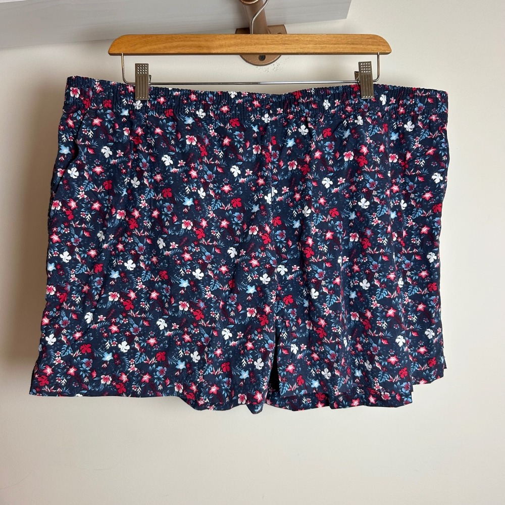 Columbia Sandy River Floral Shorts Navy Blue Red Tropical Print XXL AL1418